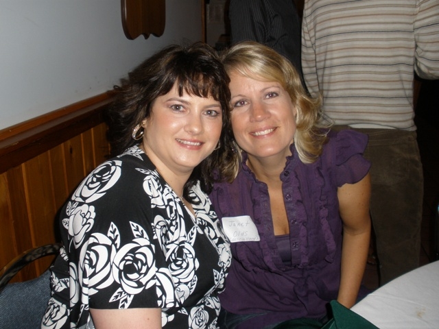 Robyn Major and Janet Olds at the start of the reunion BEFORE alcohol!