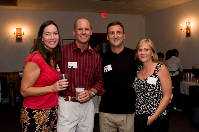 Tom & Courtney Leigh and Ron & Kristi Geib sharing a moment at the reunion...