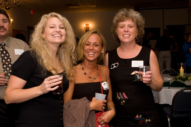 Melissa Coughlin, Kirsten Cate and Jennifer Laird take a break for a photo...